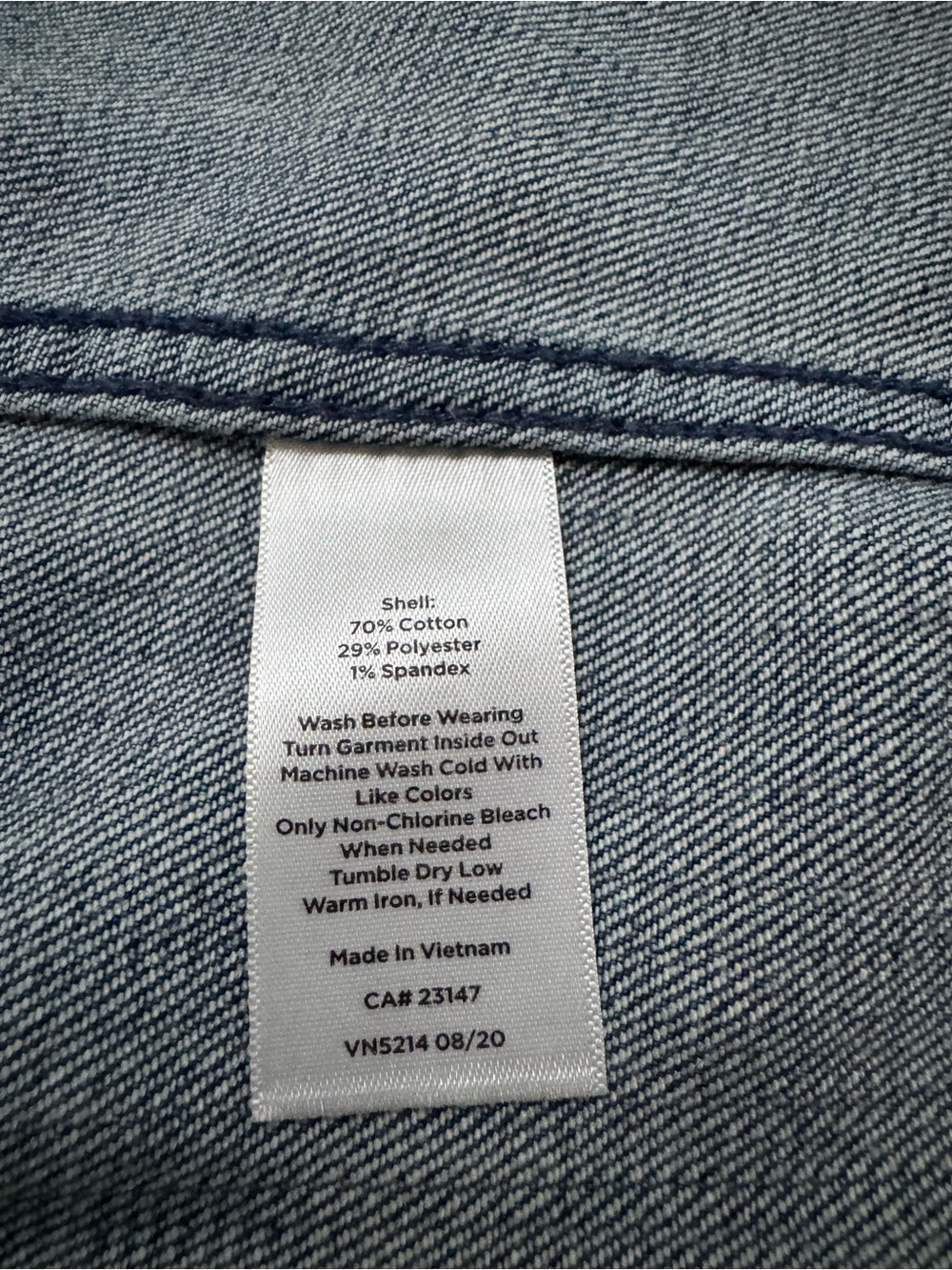 Talbots Classic Denim Trucker Jacket Size Small Petite Coastal Grandma Preppy - Picture 5 of 7